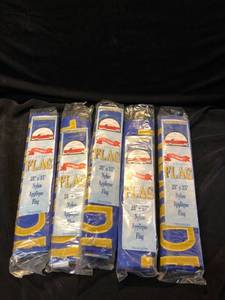 lot 77491 image: Lot of 5 28��x35�� Nylon Thunderbird Appliqu� Flag Location Shelf 4