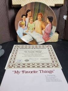 lot 77499 image: My Favorite Things. by T.Crnkovich. Decorative Plate. with Certificate