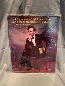 lot 80410 image: Tin Abraham Lincoln Beer Sign Lot of Seven Columbia 7 14 Inch Hemostats Location Shelf 7