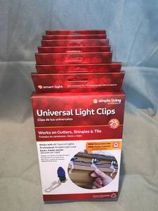 lot 4923 image: Lot of 7 Simple Living Solutions 25ct String Light Universal Light Clips, Clear