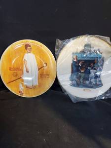 lot 4944 image: Pair of Norman Rockwell Plates
