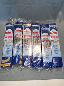 lot 4949 image: Lot of 6 Decorative Nylon Thunderbird Flags 28x35 Inch Location Shelf 2