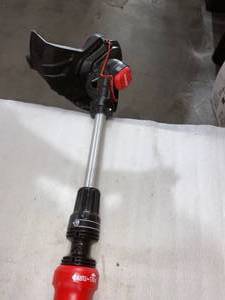 lot 24391 image: ( Cracked Shield, Missing Battery) Craftsman Battery Powered Weed Eater