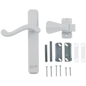 lot 24396 image: Bayfield Surface Latch, Wht, Hampton, VBA213WH