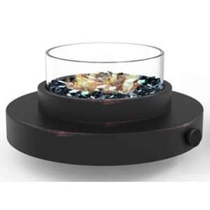 lot 24417 image: (Missing Glass) Endless Summer 14-in W 6,000-BTU Oil-Rubbed Bronze Portable Tabletop Steel Liquid Propane Gas Firebowl