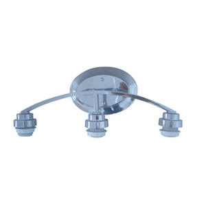 lot 35350 image: Portfolio 3-Light Chrome Bathroom Vanity Light