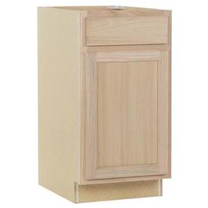 lot 38608 image: Kitchen Classics 35-in x 18-in x 23.75-in Unfinished Oak Door and Drawer Base Cabinet