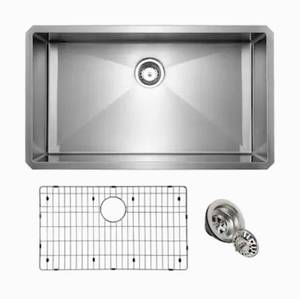 lot 38610 image: Giagni 30-in x 19-in Stainless Steel Single Bowl Undermount Residential Kitchen Sink