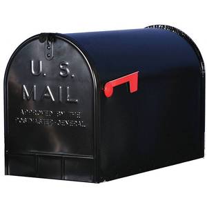 lot 41212 image: Gibraltar Extra Large Steel PostMount Mailbox Black