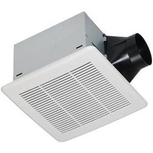 lot 41237 image: Utilitech 1.1-Sone 110-CFM White Bathroom Fan ENERGY STAR