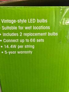 lot 41248 image: ( May be Missing 1of the Extra Bulbs-See Photos)Portfolio 12-light-shade Plug-in Vintage Bulbs String Lights