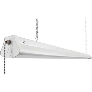 lot 41252 image: Lithonia 4 Ft. LED Chain Mount Shop Light Fixture 1290L NST
