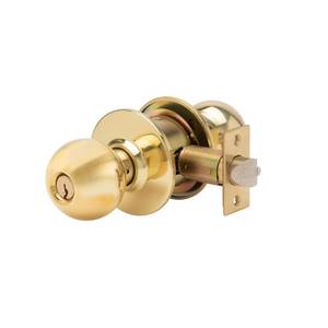 lot 41253 image: SVB Series Commercial Knob Grade 2 Storeroom Function in Polished Brass Finish