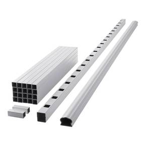 lot 43263 image: Fiberon ArmorGuard Deluxe 94 in. White Composite Rail Kit