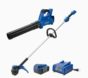 lot 24368 image: Kobalt 24v Max Brushless Cordless Blower & String Trimmer Combo Kit 856457