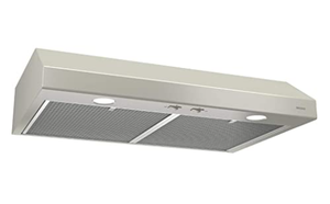 lot 35311 image: ( Dent near Buttons) Broan-nutone 30 White Range Hood