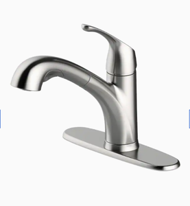 lot 35334 image: Stainless Steel Pvd 1-handle Deck Mount Pull-out Kitchen Faucet 67737-2008d2