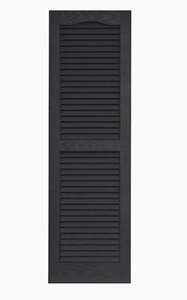 lot 35353 image: Vantage Louvered Black Shutters