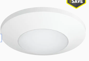 lot 42060 image: MisProgress Lighting 7.5-in White Transitional Led Flush Mount Light Energy Star