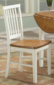 lot 42077 image: Copper Grove Impatiens Slat Back and Wooden Dining Chair (Set of 2) Retail$158.99
