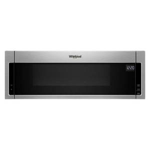 lot 4899 image: Whirlpool - 1.1 Cu. Ft. Low Profile Over-the-Range Microwave Hood Combination - Stainless steel