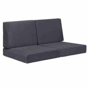 lot 20241 image: Cosmopolitan Sofa Cushions only Dark Gray