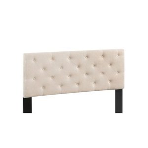 lot 20249 image: LYKE Home Button Tufted Sandalwood Queen Headboard only Retail$247.99 sandalwood