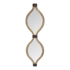 lot 20288 image: Stratton Home Decor Brown Teardrop Wall Mirror - 8.27 X 0.98 X 28.35