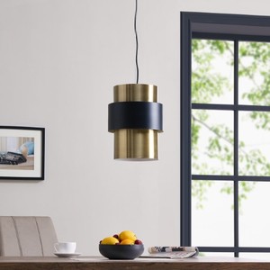 lot 20292 image: Cariba Art Deco Metal Pendant Lamp
