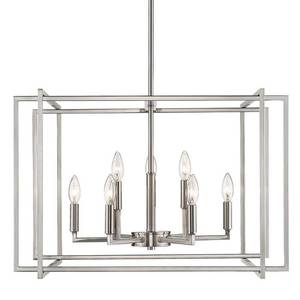 lot 20298 image: Tribeca 9-Light Chandelier in Pewter with Pewter Accents