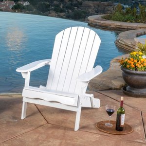 lot 20308 image: Hanlee Rustic Acacia Wood Folding Adirondack Chair by Christopher Knight Home- Retail$178.49