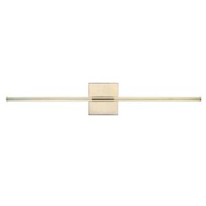 lot 20327 image: Makena 28 Dimmable Integrated LED Wall Sconce, Gold by JONATHAN Y- Retail$92.49