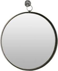 lot 20240 image: aspire round mirror black metal