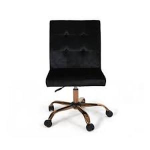 lot 20245 image: Centennial Glam Tufted Velvet Home Office Chair with Swivel Base by Christopher Knight Home- Retail$191.49 black and rose gold