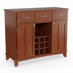 lot 20254 image: Copper Grove Trembleur Buffet with Wood Top- Retail$325.49 soft mohogany 2 boxes