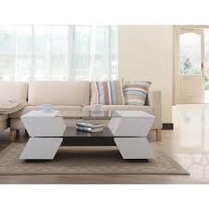 lot 20272 image: Furniture of America Anjin Enzo Contemporary Two-tone Multi-storage Coffee Table- Retail$339.49 white
