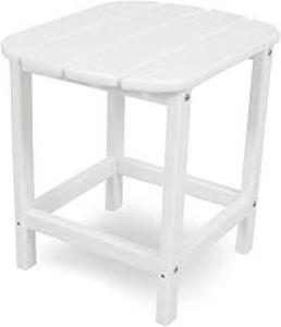 lot 20287 image: polywood south beach bench side table 1 only white