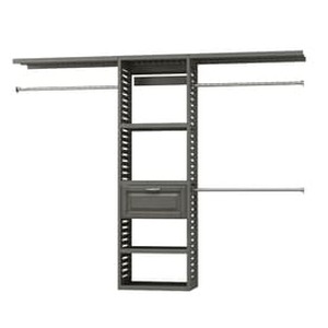 lot 376 image: allen  roth 8-ft x 6.6-ft Antique Gray Wood Closet Kit