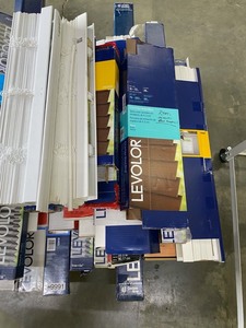 lot 387 image: Pallet of Different Size Blinds (37 boxes)