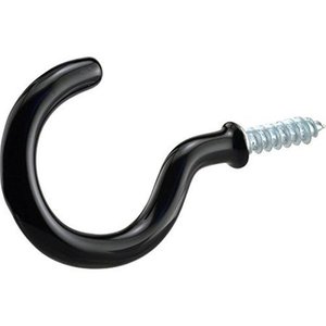 lot 399 image: HILLMAN FASTENERS 4PK 2-14in BLK C Hooks