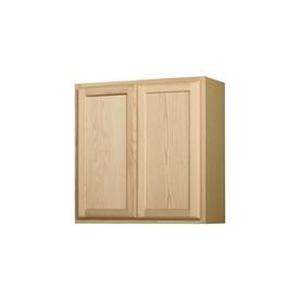 lot 428 image: Kitchen Classics 30-in x 30-in x 12-in Oak Unfinished Double Door Kitchen Wall Cabinet