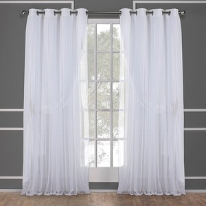 lot 452 image: ATI Home Catarina Layered Curtain Panel Pair with Grommet Top