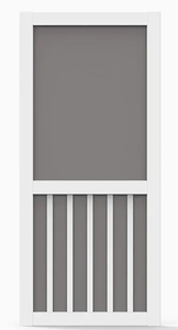 lot 368 image: Faux Wood Screen Door 32in x 80in White