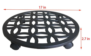 lot 374 image: Iron Plant Caddy No Casters Set of 3