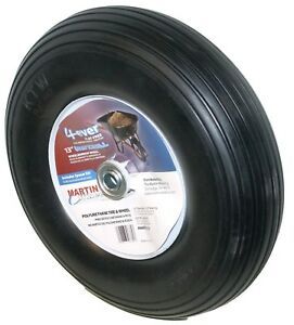 lot 409 image: Wheel Barrow Wheel and Tire 4.00 - 6 One bad bearing