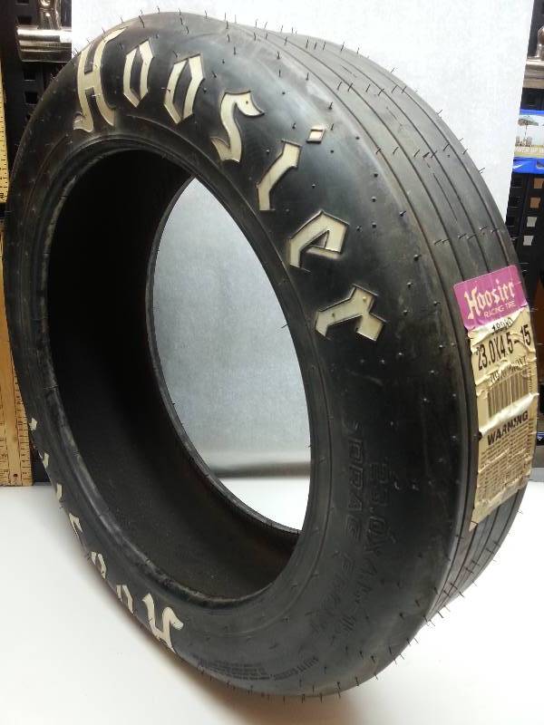 lot 1236 image: NOS Hoosier drag race 23.0 X 4.5-15 front runner tire (only 1)