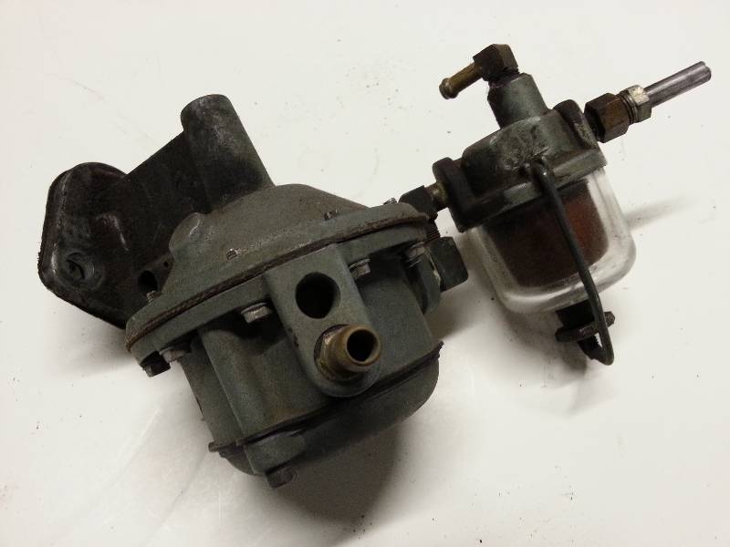 lot 1267 image: 1961 Cadillac 390 CI V8 original fuel pump with the AC filter site glass