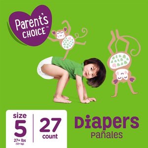 lot 69517 image: Parents Choice Diapers, Size 5, 27 Diapers