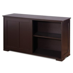 lot 90012 image: Copper Grove Okhangaron Wooden Storage Cabinet with Sliding Doors