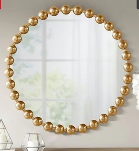 lot 95000 image: Madison Park Signature Marlowe Metal Frame Round Decor Mirror